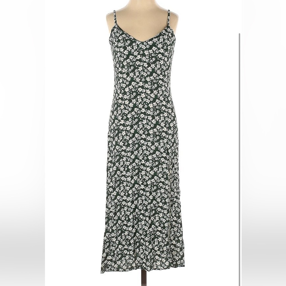 Reformation green floral midi dress sz4